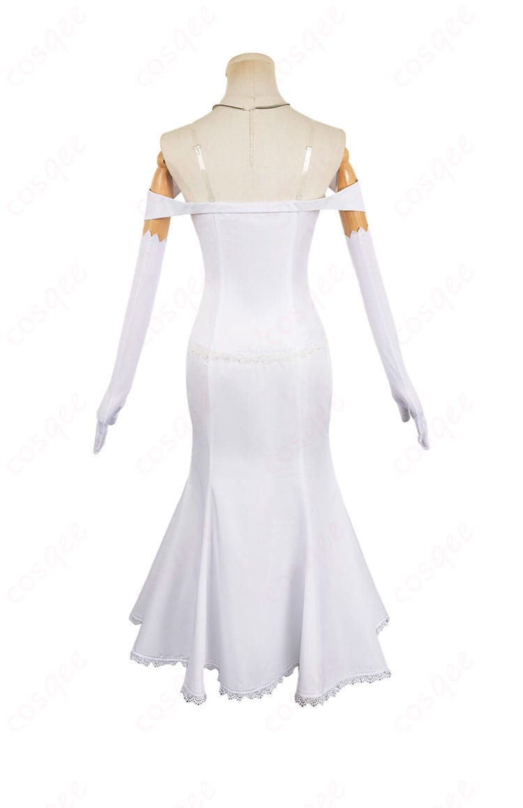 Re:ゼロから始める異世界生活 エミリア コスプレ衣装の背面画像。背中のディテールが細かく再現されています。