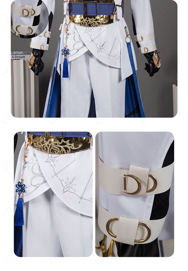 衣摆と袖口装飾の細部|セイヤ月影ハンターコスプレ衣装の衣装袖口と裾の美しいデザイン