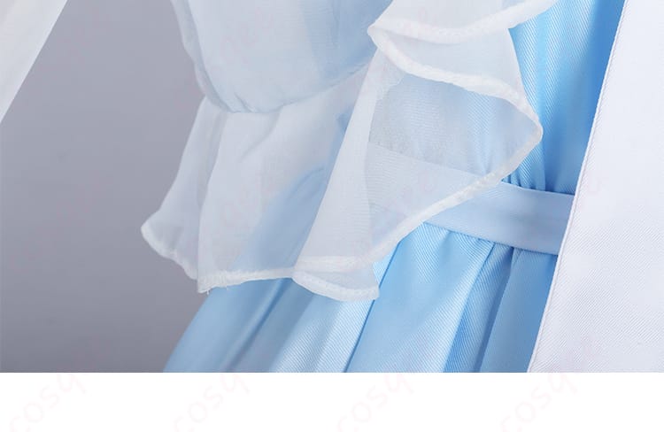 甘雨(カンウ)のコスプレ衣装のスカート部分の装飾ディテール。細部まで完璧に再現されたデザインが特徴です。