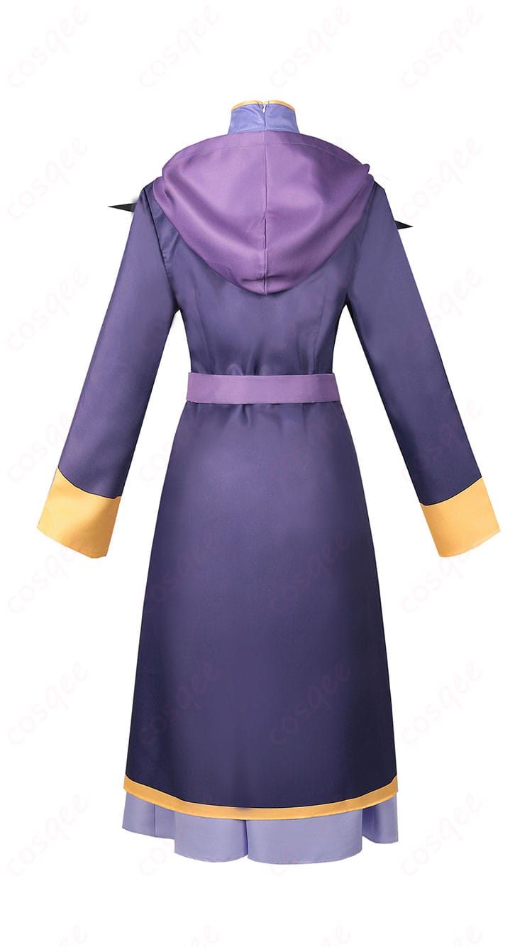 商品背面からのウィズのコスプレ衣装の画像。後ろのデザインや装飾がしっかり確認できる。