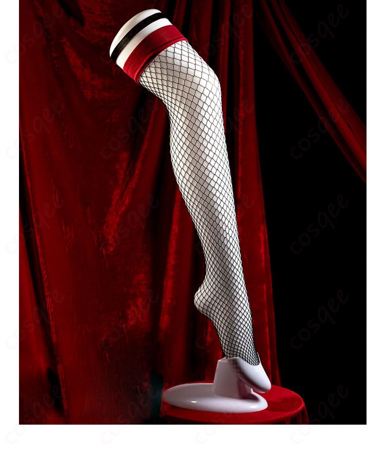 「無期迷途」パール夫人コスプレ衣装に合った網タイツのディテール