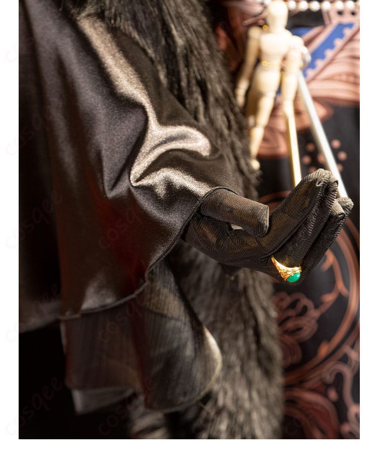 パール夫人コスプレ衣装の手袋装飾、細部にこだわり