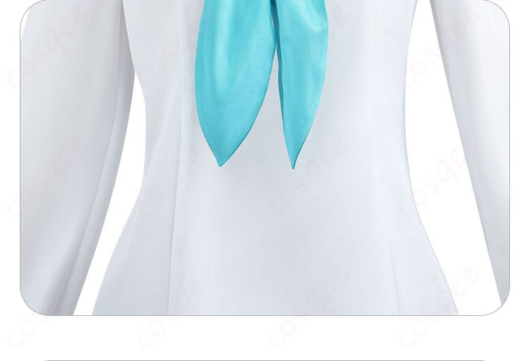 服のネクタイ装飾細部 - 猫山田根子コスプレ衣装のネクタイ部分、精緻な刺繍が魅力的。