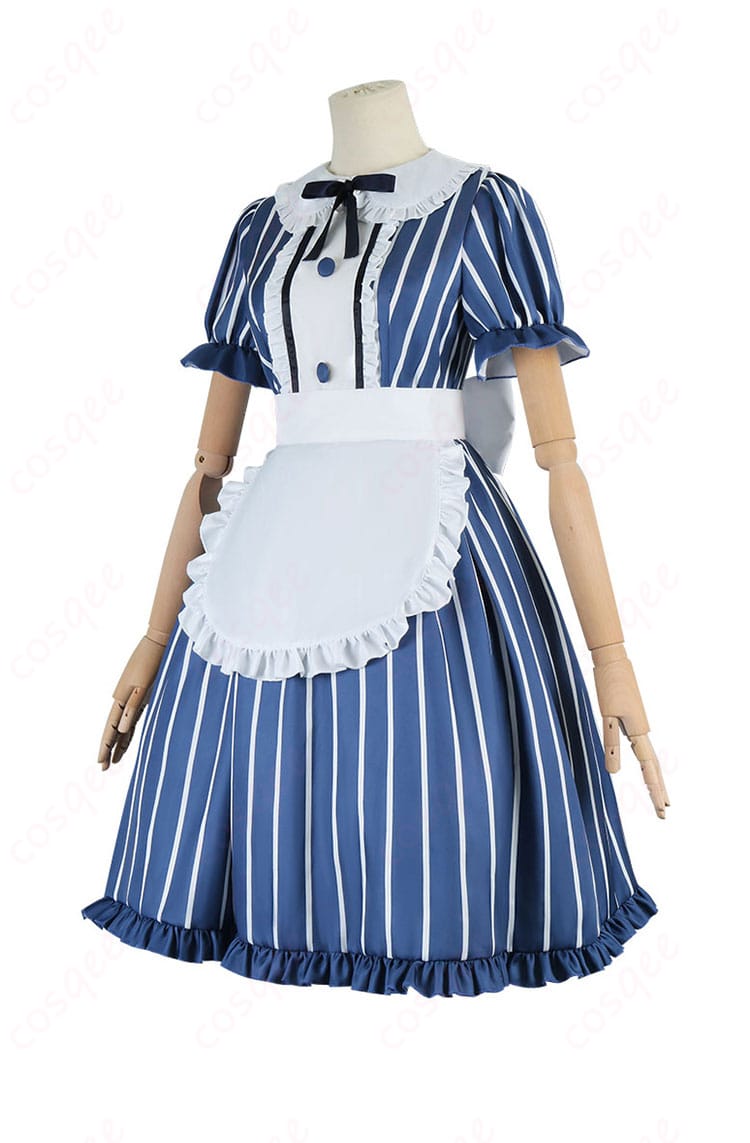 千代田莉々歌 コスプレ衣装 メイド服 側面からの視点。細部まで丁寧に作られたデザイン