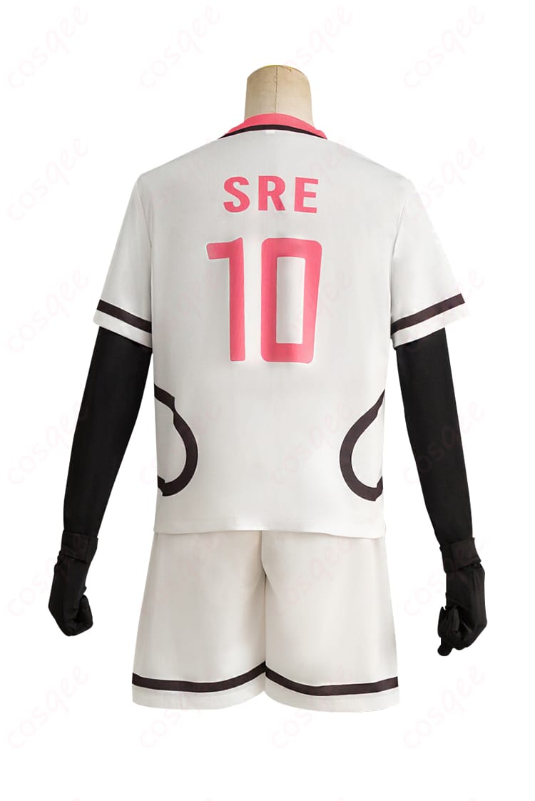 商品の背面図。糸師冴のU-20サッカーウェアの背面デザインを詳細に表示。