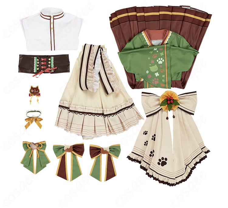 マンハッタンカフェ コスプレ衣装 セット内容紹介、シャツ、ワンピース、エプロンなど