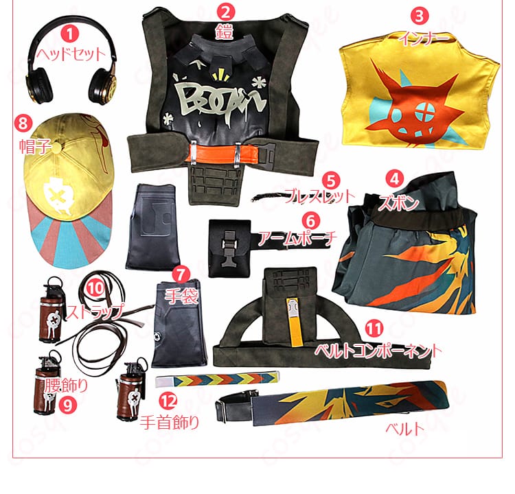 セット内容の展示画像|レイズ(Raze)コスプレ衣装