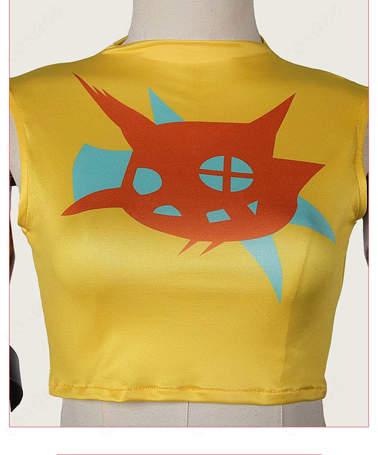 内側の短袖に描かれたグラフィティデザイン詳細|レイズ(Raze)コスプレ衣装