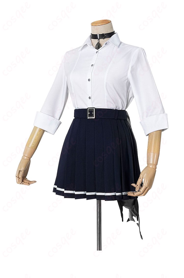 ゼンレスゾーンゼロ エレン・ジョー 制服 コスプレ衣装の商品側面画像。着用時のフィット感とクオリティを確認できます。