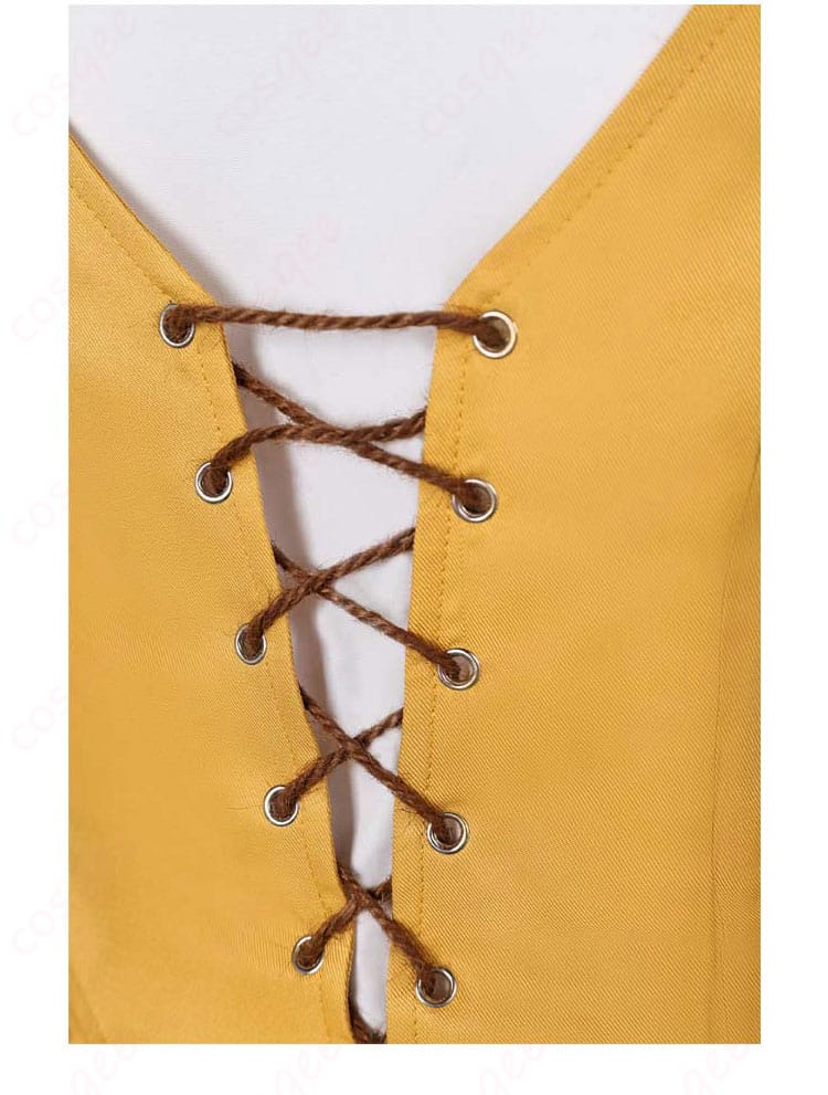 エアリス・ゲインズブール コスプレ衣装 领口装饰细节|精緻な刺繍とデザイン