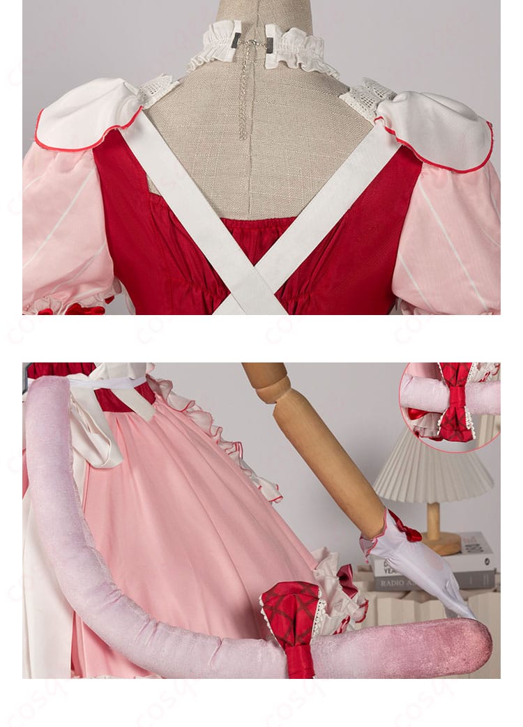 ゴールデングロー コスプレ衣装の背面装飾ディテール。衣装の後ろ姿を飾る美しいデザイン。