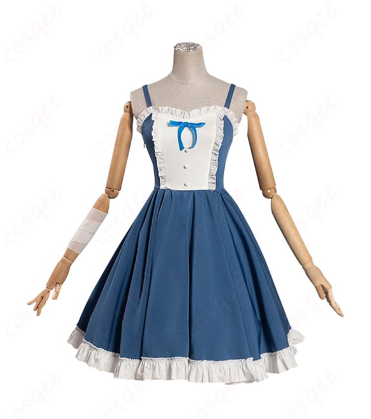 中二病でも恋がしたい!小鳥遊六花 コスプレ衣装 ワンピースの正面画像。細部まで忠実に再現されたデザイン。