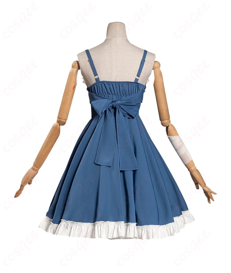 中二病でも恋がしたい!小鳥遊六花 コスプレ衣装 ワンピースの背面画像。細かな装飾と完璧な仕上がり。