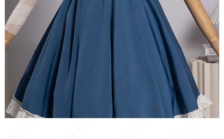 小鳥遊六花 コスプレ衣装 ワンピースのスカート装飾詳細。細部まで丁寧に仕上げられた美しいデザイン。