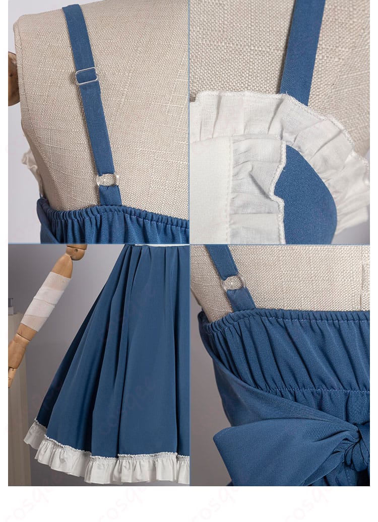 中二病でも恋がしたい!小鳥遊六花 コスプレ衣装 ワンピースの服装装飾詳細。リアルな装飾と優れた作り。