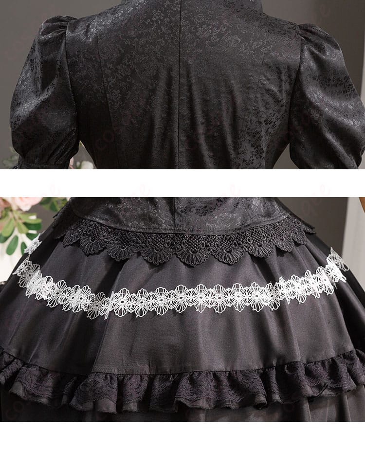 時崎狂三 コスプレ衣装の背面の装飾、リアルなディテール