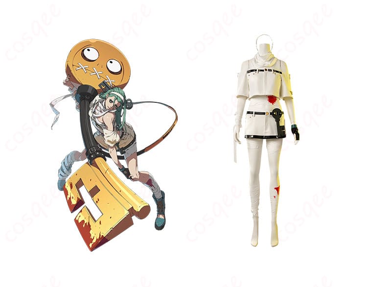 商品正面とキャラクターA.B.A(エー・ビー・エー)の組み合わせコスプレ衣装の画像。『GUILTY GEAR -STRIVE-』の高い再現度を確認。