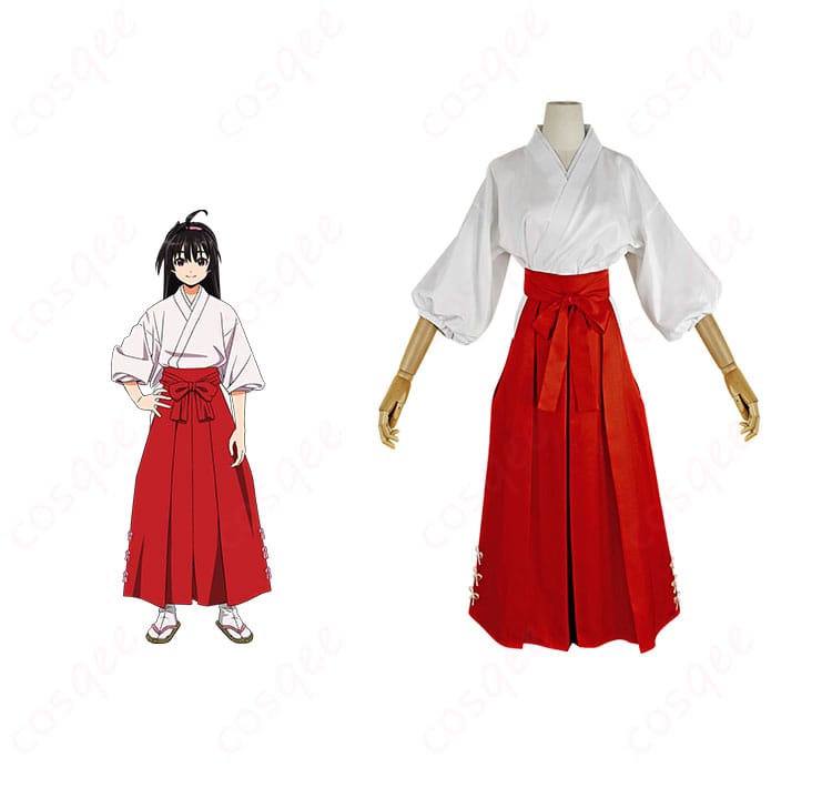 亜也子(あやこ)のコスプレ衣装とキャラクター『逃げ上手の若君』のコラボショット。正面から見たスタイリッシュなデザイン。