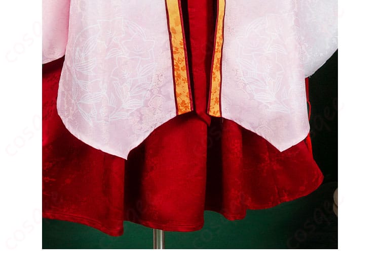 朝武芳乃 巫女姫様 コスプレ衣装のスカート下の装飾の詳細画像。細かいディテールが魅力的。