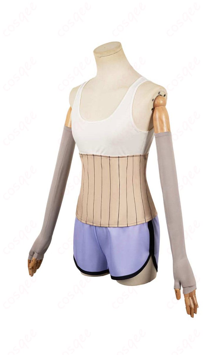 ダンダダン 綾瀬星子 コスプレ衣装 左側からの視点。衣装の側面デザインと装飾がよく見えます。