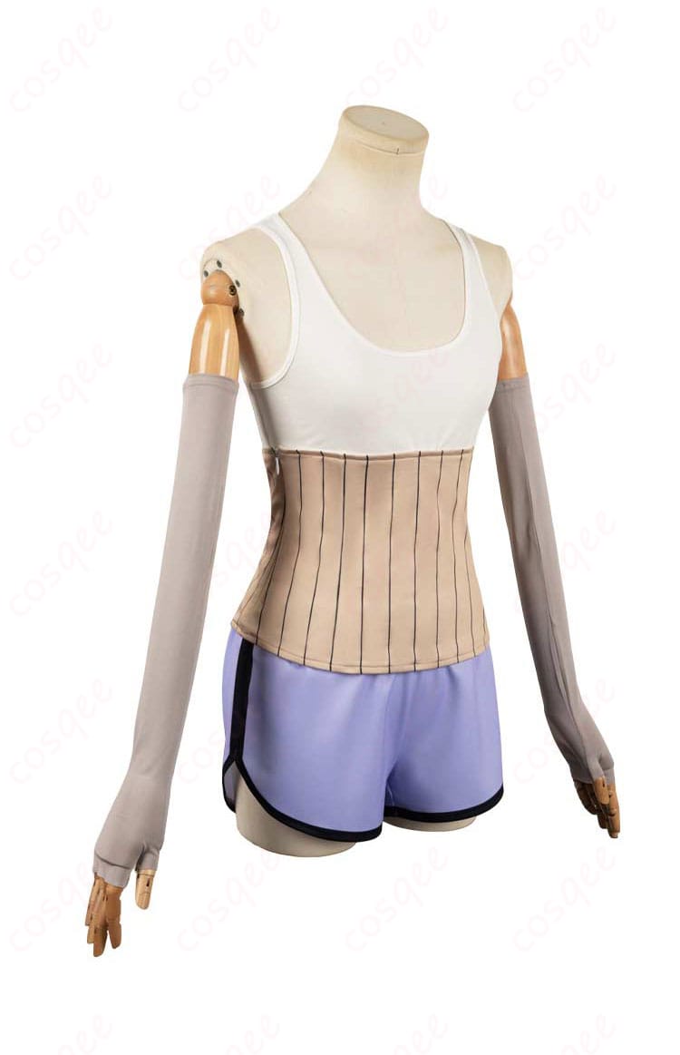 ダンダダン 綾瀬星子 コスプレ衣装 右側からの視点。細部まで忠実に再現された服装。