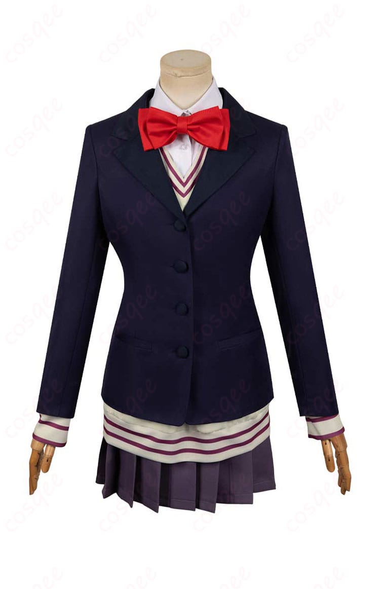 ダンダダンの白鳥愛羅コスプレ衣装正面、ディテールにこだわった高忠実再現