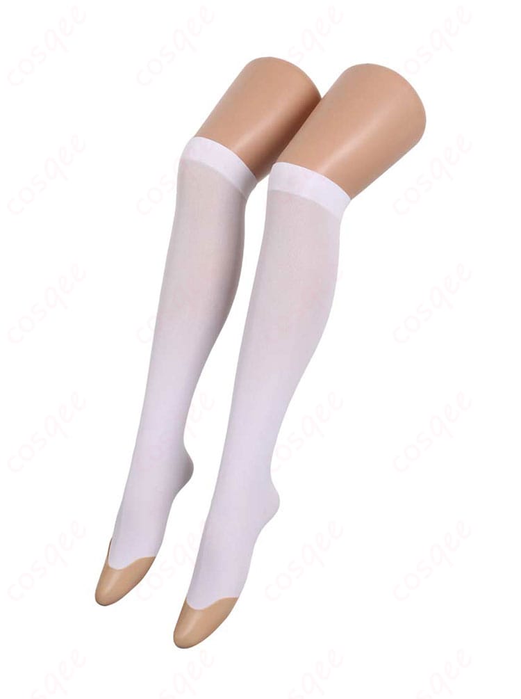 白鳥愛羅コスプレ衣装のレッグソックス、正確なデザインで衣装の完成度が高い