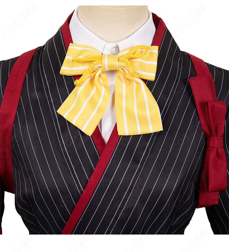 領結の装飾詳細。安和すばるコスプレ衣装の精密な装飾。ライブ衣装Ver.。