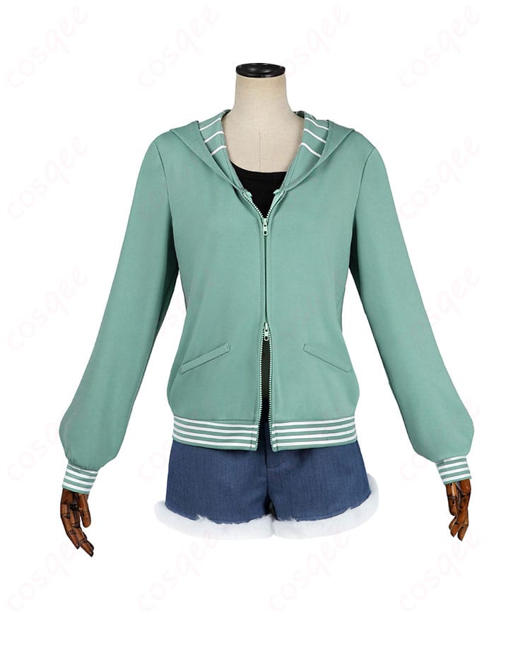 佐倉杏子のコスプレ衣装正面からの写真。コスプレ衣装のディテールやデザインがわかりやすく表示されています。