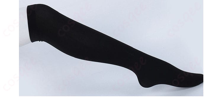 ソックスのデザイン細部。足元までこだわり抜かれたコスプレ衣装です。