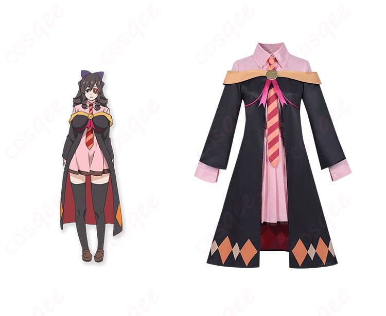 『この素晴らしい世界に祝福を! あるえ コスプレ衣装』正面とキャラクターの魅力的な組み合わせ。コスプレ衣装の詳細をチェック!