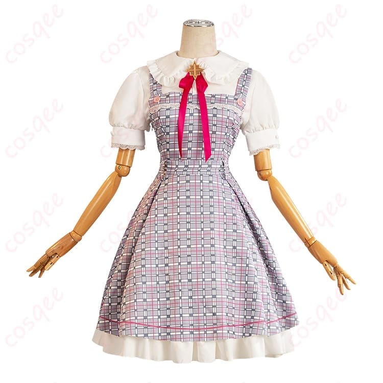 真愛の百合は赤く染まる 本庄真奈美＆神崎愛実 サロペット系コスプレ一式で清楚かわいく決める - 1枚目の画像