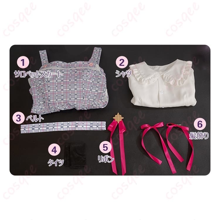 真愛の百合は赤く染まる 本庄真奈美＆神崎愛実 サロペット系コスプレ一式で清楚かわいく決める - 5枚目の画像