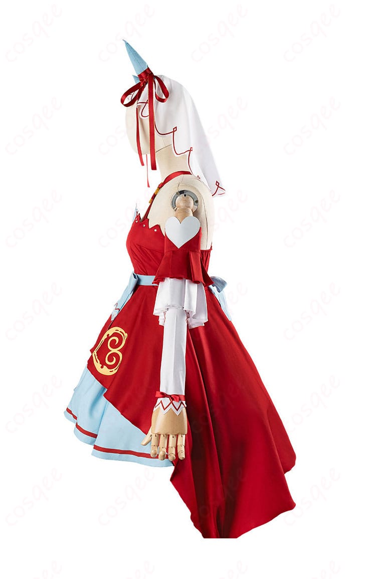 ウマ娘 プリティーダービー スティルインラブ コスプレ衣装 左側装飾の詳細。細部にまでこだわった美しい装飾が特徴。