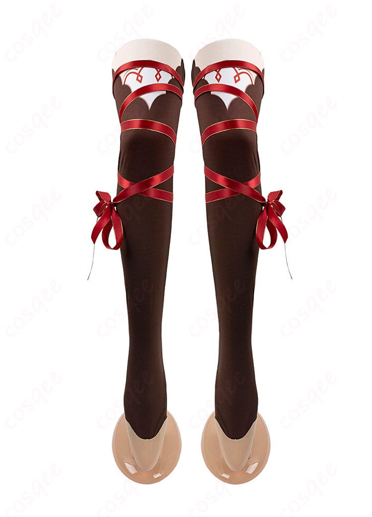 ウマ娘 プリティーダービー スティルインラブ コスプレ衣装 腿袜装飾の細部。スタイリッシュなデザインがさらに魅力を引き立てます。