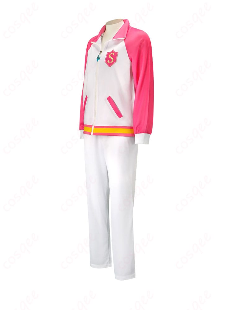 アイカツ!スクールジャージコスプレ衣装の左側の画像。ジャージのデザインが確認できる角度です。