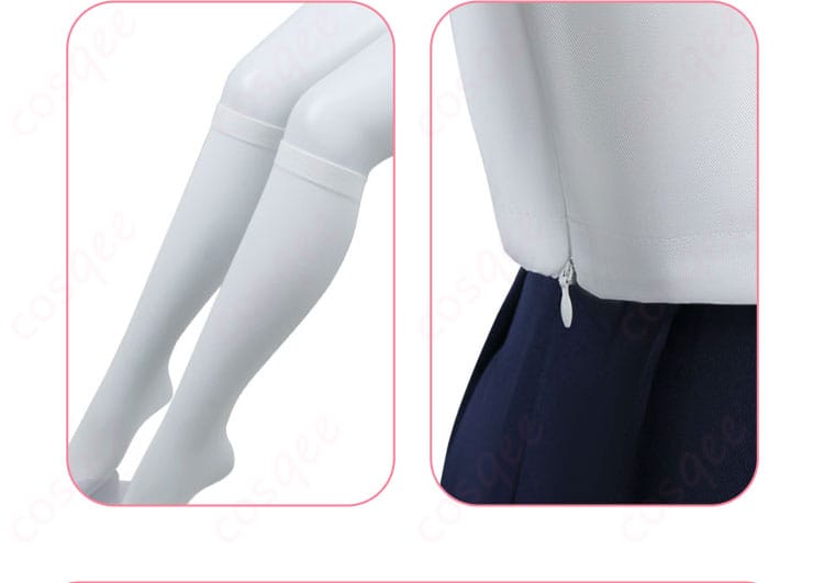 しかのこ コスプレ衣装の靴下、衣鎖デザインのディテール。