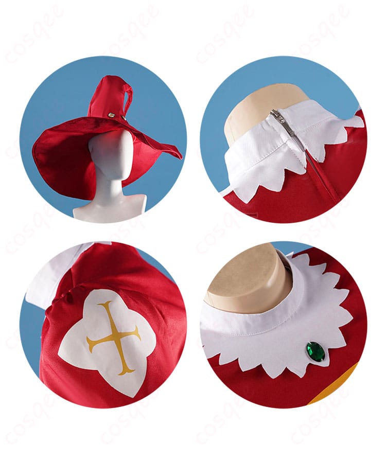 イコラ コスプレ衣装 领口衣链と肩の装飾ディテール画像 - 精緻な衣装ディテールが魅力