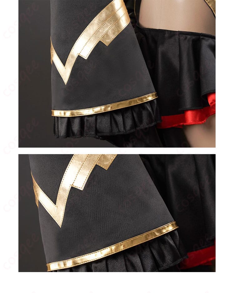 衣袖装飾細部。宝鐘マリンの魔法少女コスプレ衣装の衣袖に施された美しい装飾。