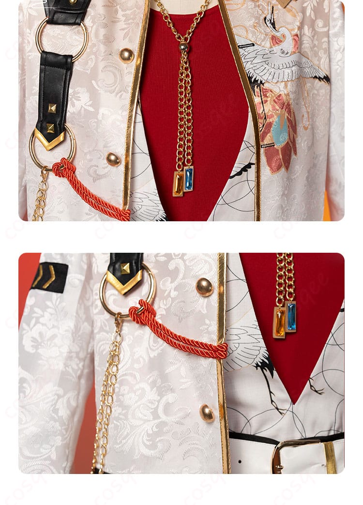 風早巽 コスプレ衣装 宝相華衣装の襟部分の装飾細部。キャラクターの特徴を忠実に再現。