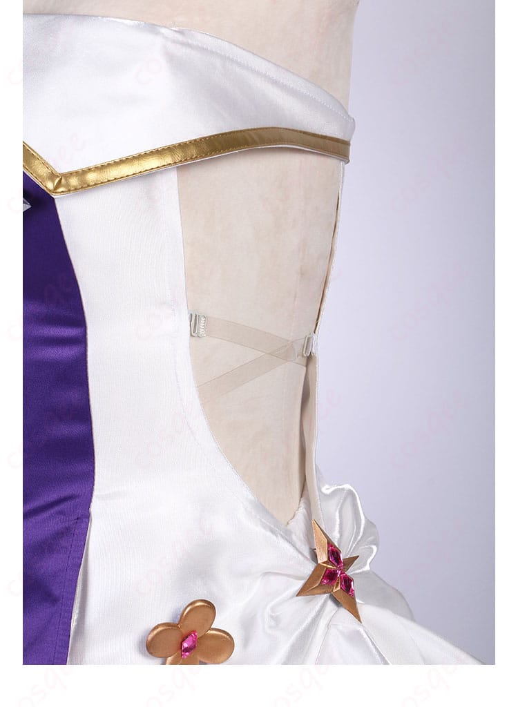 ユニコーン コスプレ衣装の腰部分の装飾。美しいリボンとアクセントが見どころ。