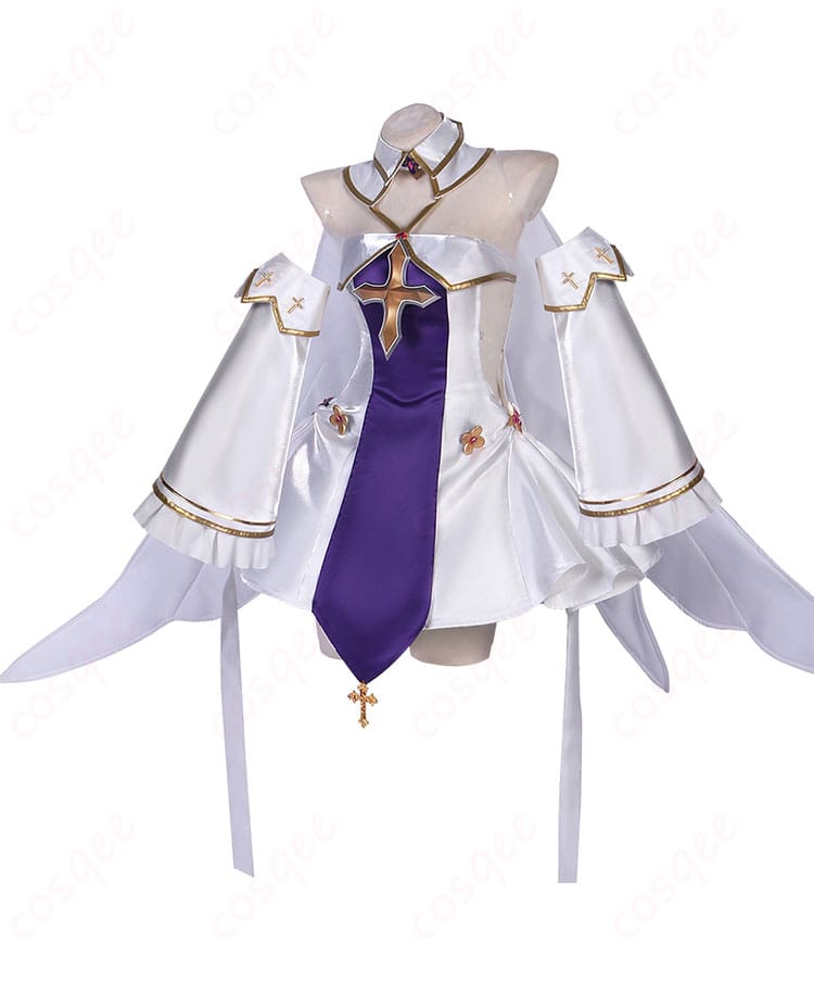 ユニコーン コスプレ衣装の装飾細部。蝶結びやアクセサリーが精巧に再現されています。