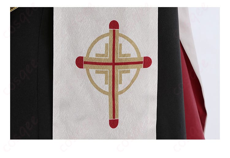 風早巽のコスプレ衣装の披風部分の装飾、魅力的なデザインが引き立つ。