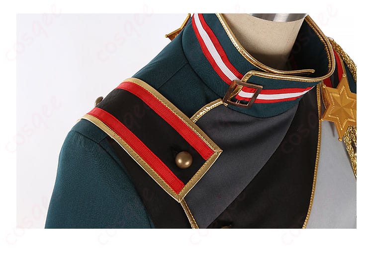 桜河こはくコスプレ衣装の領口装飾、アイドルらしい上品なデザイン