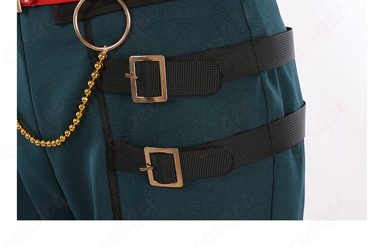 桜河こはくコスプレ衣装のズボン部分の装飾、精密に作られたディテール