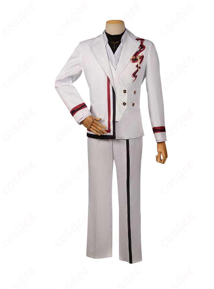 恋と深空 ホムラ(焰)コスプレ衣装の正面写真。ディテールが美しく再現されています。