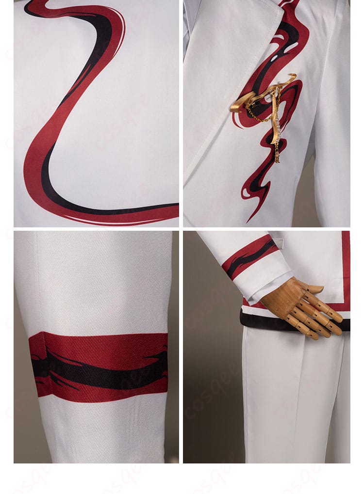 恋と深空 ホムラ(焰)のコスプレ衣装のパターンデザイン詳細写真。