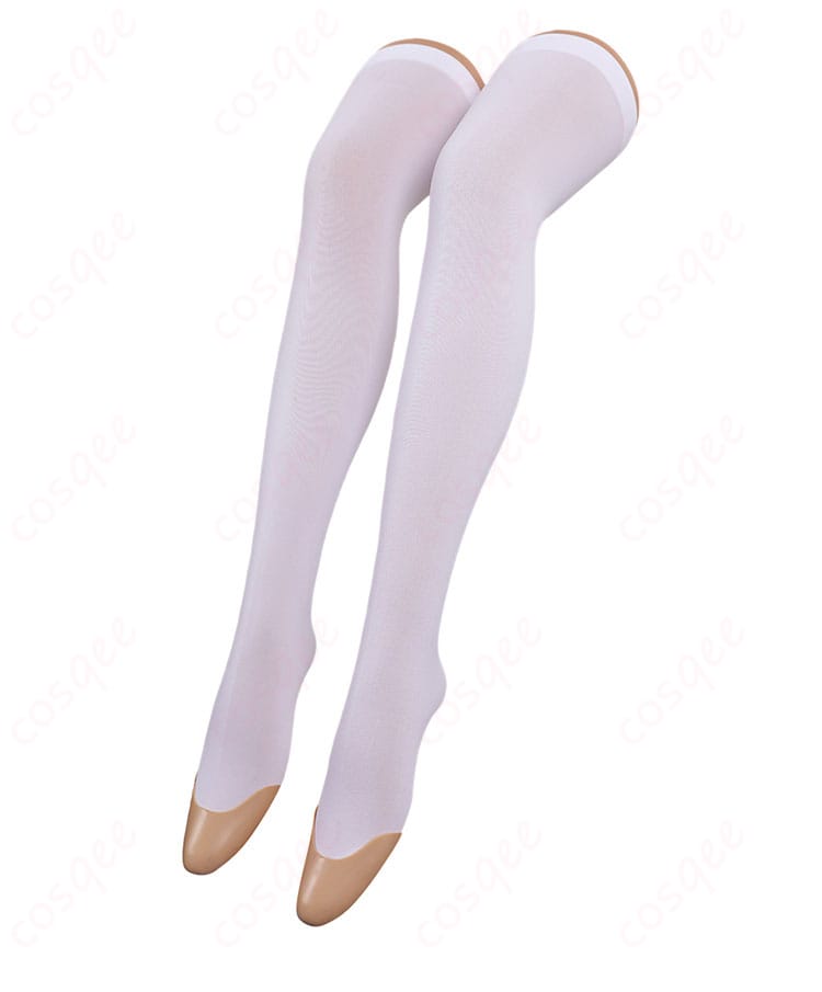 「【推しの子】有馬かなコスプレ衣装」の靴下装飾の細部。キャラクターの衣装を完璧に再現。