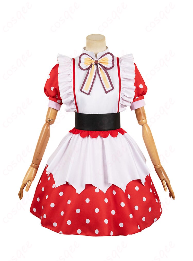 「【推しの子】有馬かなコスプレ衣装」の正面画像。鮮やかな色合いと細部まで再現されたデザインが特徴。