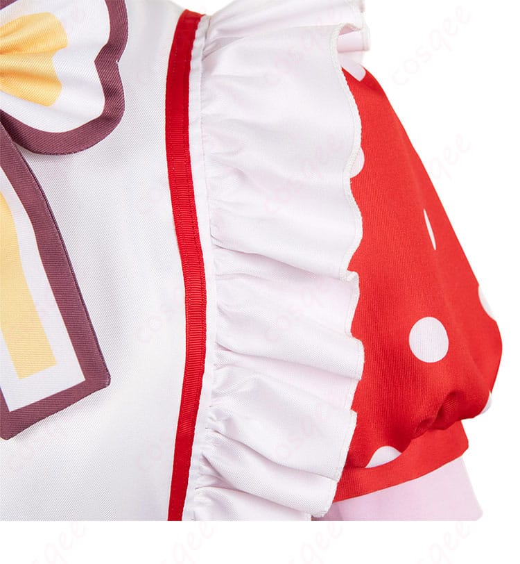 「【推しの子】有馬かなコスプレ衣装」の肩袖装飾の細部。細やかな刺繍とデザインが施されています。